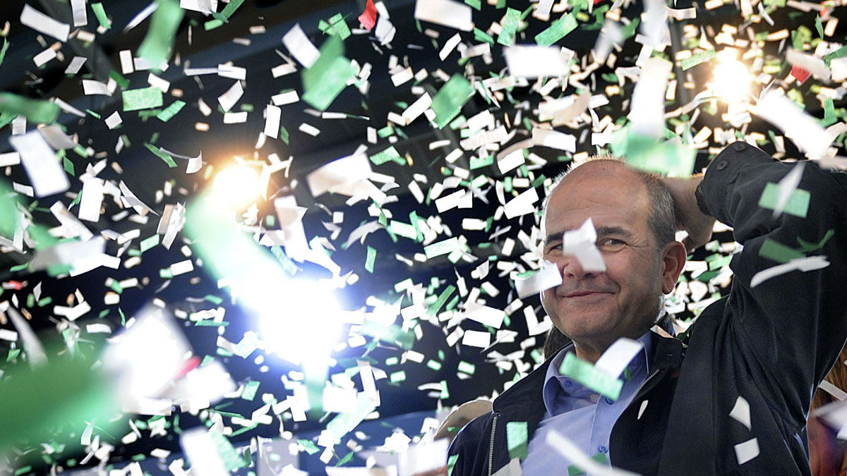 Manuel Chaves en un mitin del PSOE andaluz. (Foto: AFP)