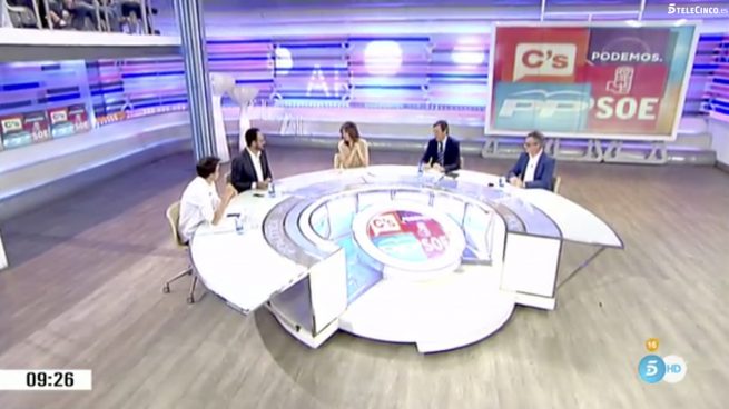 ‘El programa de Ana Rosa’ ha celebrado el primer debate a cuatro con los portavoces de PP, PSOE, Podemos y C’s