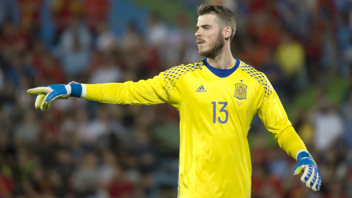 De Gea durante el amistoso contra Georgia. (AFP)