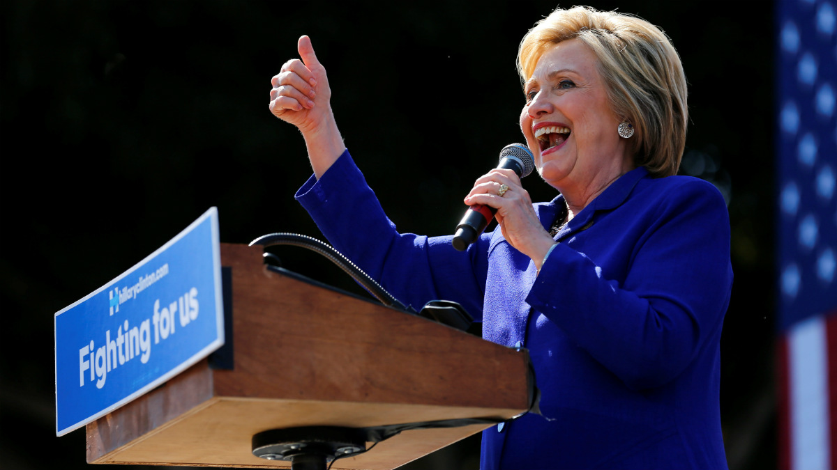 Hillary Clinton celebra su victoria en Los Ángeles, California. (Reuters)