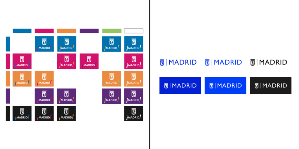 Antigua y nueva imagen gráfica de Madrid. (Foto: Madrid)