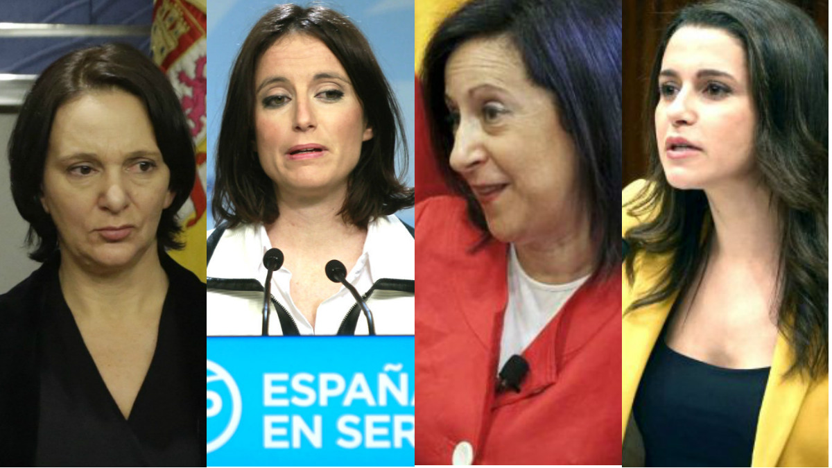 Bescansa, Levy, Robles y Arrimadas, las mujeres del debate a cuatro ‘en femenino’.