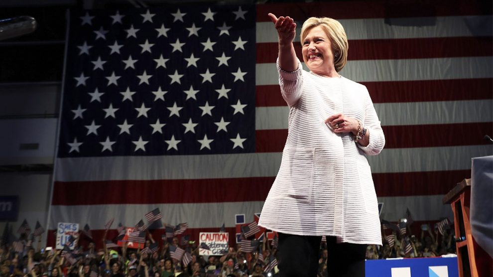 Hillary Clinton en una de sus intervenciones en campaña (Foto: Getty)