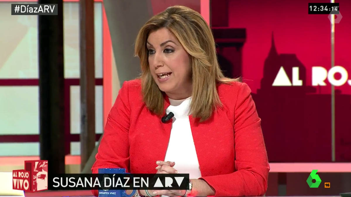 La presidenta de la Junta, Susana Díaz, durante su intervención en Al Rojo Vivo.