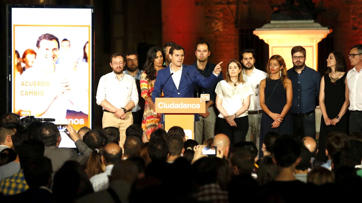 Albert Rivera en el acto de arranque de campaña de Ciudadanos (Foto: Efe).