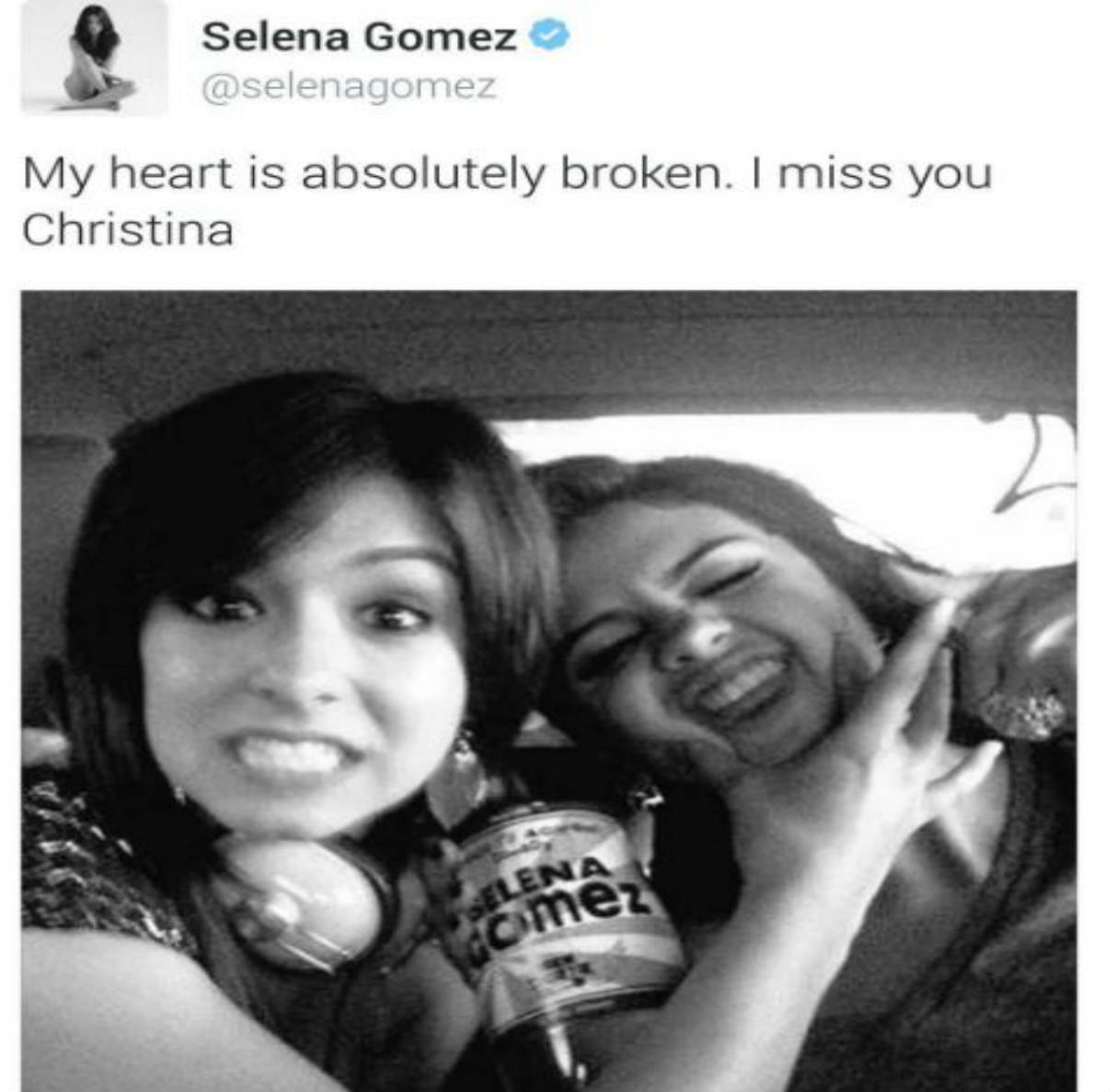 Selena Gomez  y Christina Grimmie. (Instagram)