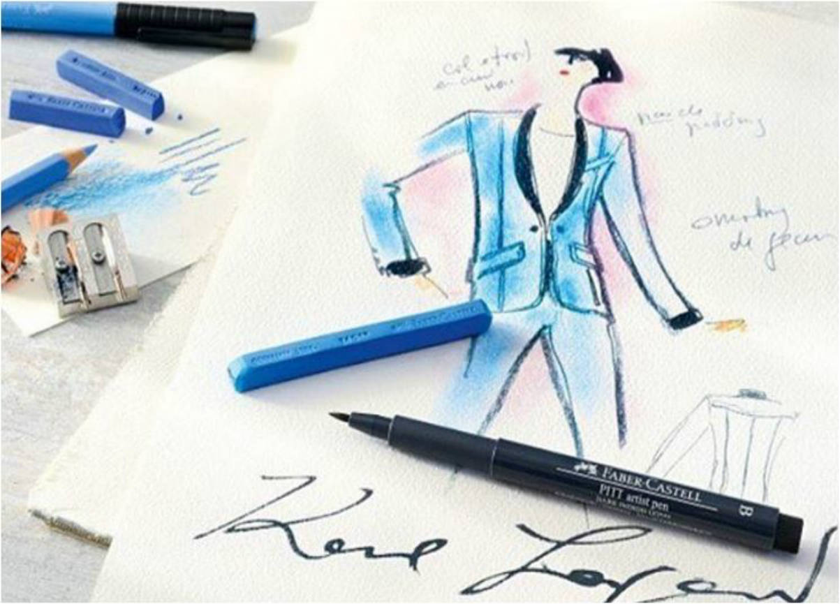 Karl Lagerfeld edición limitada de lápices para Faber-Castell (Instagram)