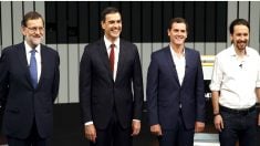 Los candidaos a la Presidencia del Gobierno en el Debate a 4 (FOTO: EFE)