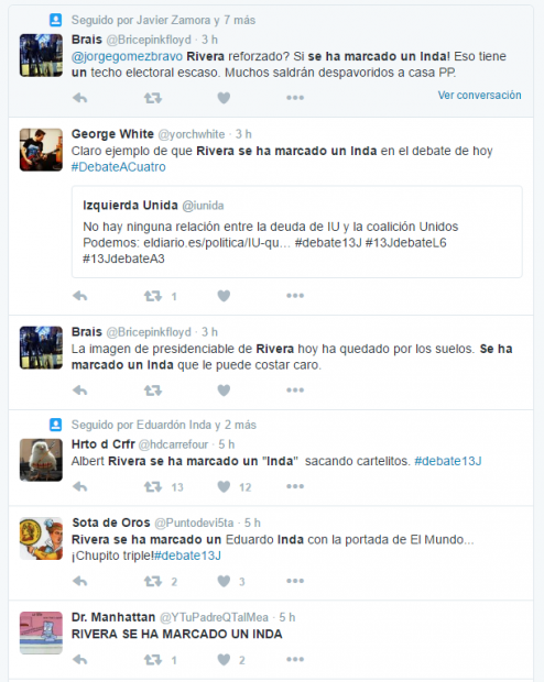 Las redes sociales destacan que Rivera se marcó ‘un Inda’ al sacar la portada de los SMS de Bárcenas