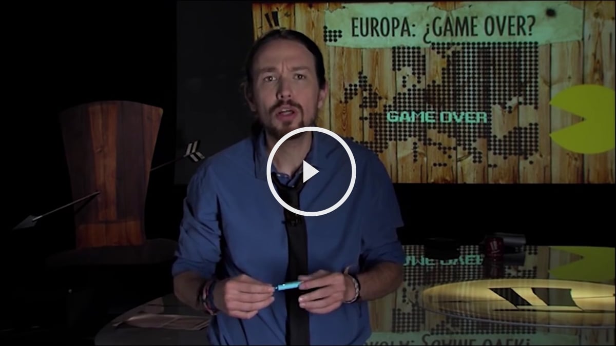Pablo Iglesias defendiendo la salida de Europa