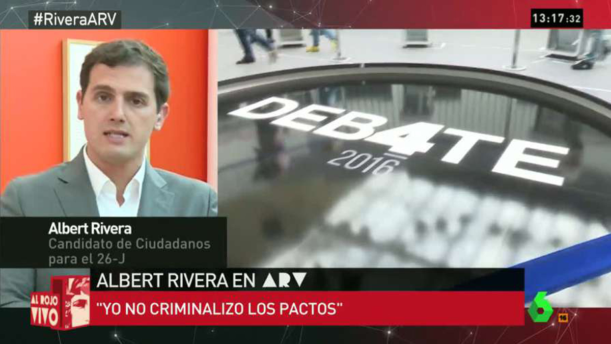 Albert Rivera en ‘Al rojo vivo’. (Foto: laSexta)