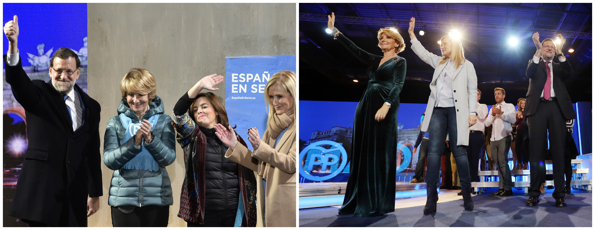 Esperanza Aguirre fue protagonista en la pasada campaña electoral en 2015. (Fotos: AFP)