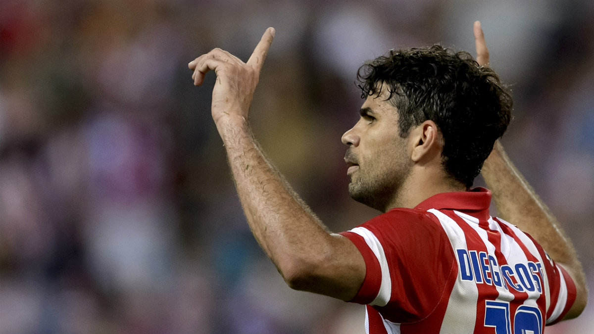 Diego Costa celebra un gol con el Atlético. (AFP)