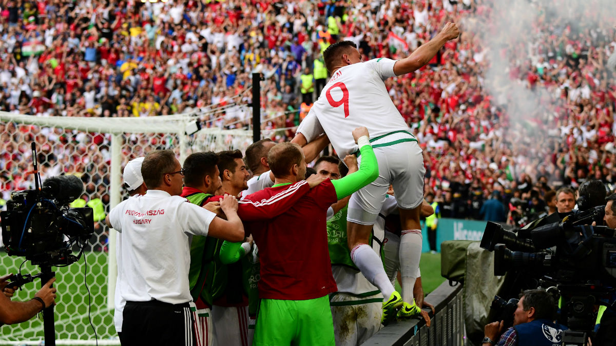 Hungría se volvió loca con el triunfo de su selección. (AFP)