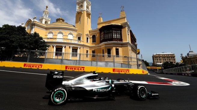 Nico Rosberg se hizo con la pole por delante de Pérez y Ricciardo (Getty)