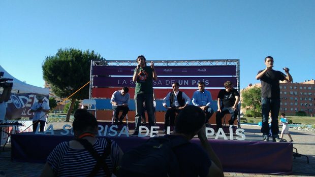 David Álvarez en el mitin de Podemos