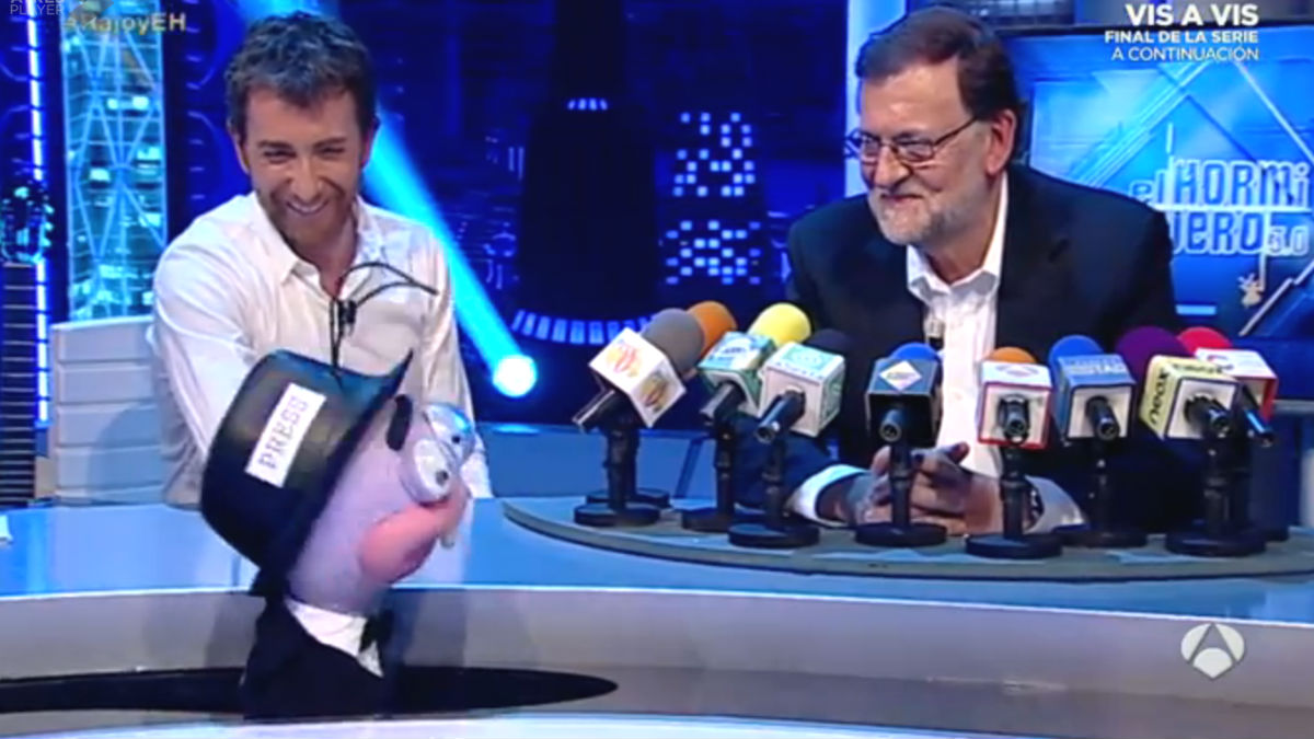 El presidente del Gobierno en funciones, Mariano Rajoy, en El Hormiguero.