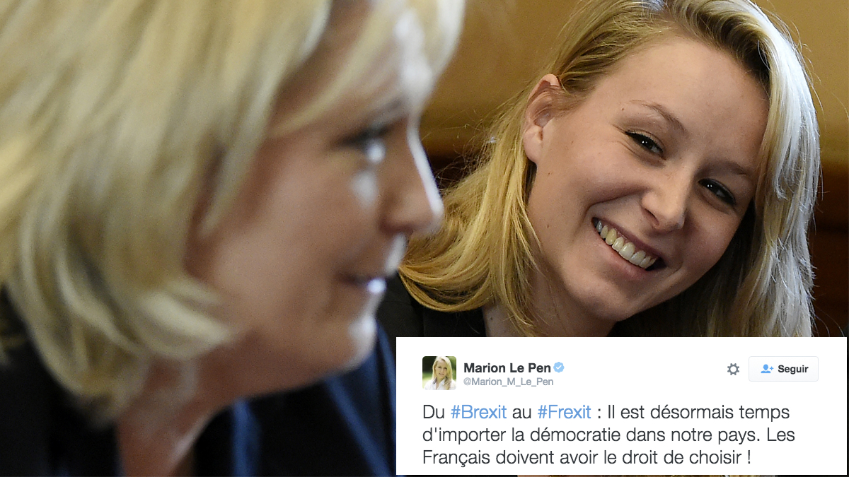 Marine Le Pen junto a Marion Le Pen. (Foto: AFP)