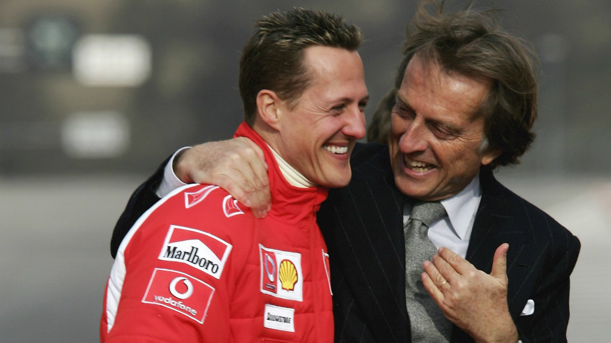 Michael Schumacher y Montezemolo, en su época con Ferrari. (Getty)