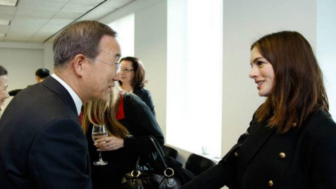 Anne Hathaway embajadora de buena voluntad de la ONU