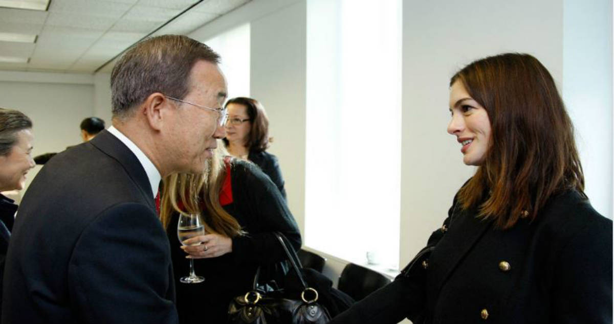 Anne Hathaway embajadora de buena voluntad de la ONU(un.org)