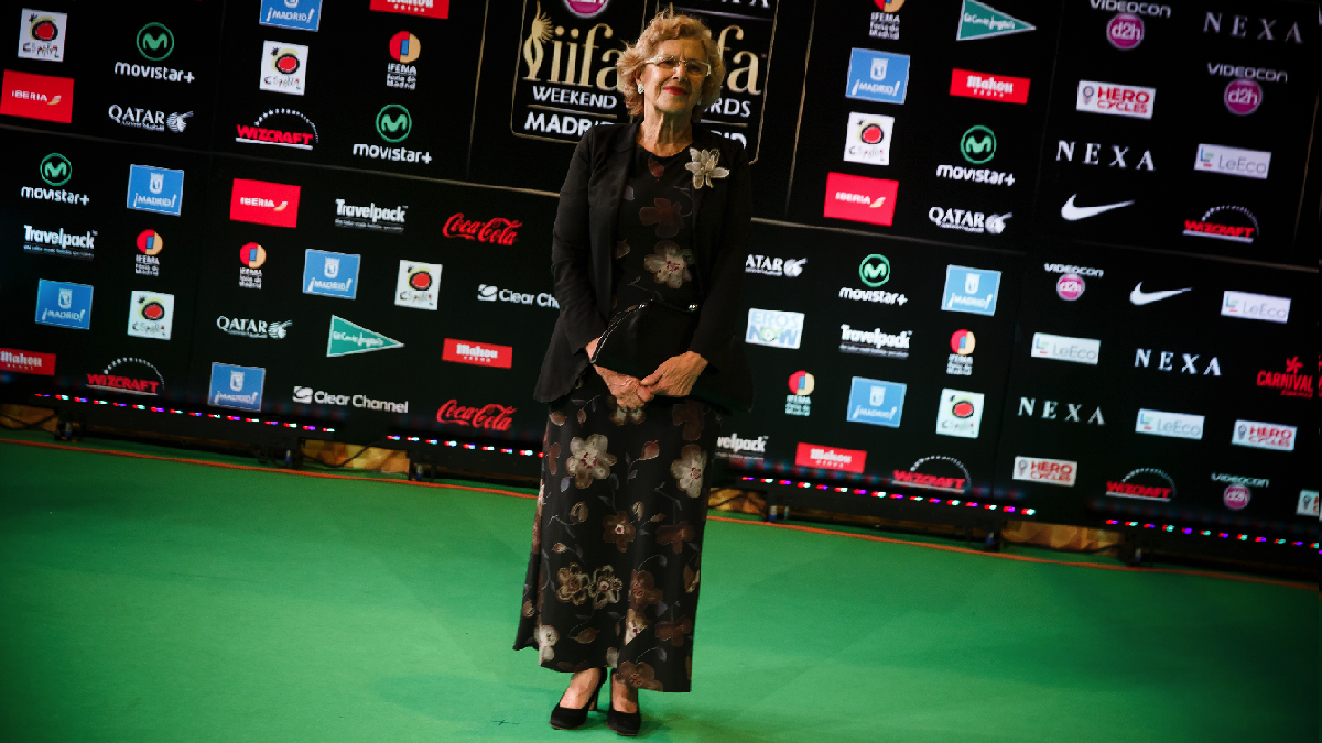 La alcaldesa Carmena este fin de semana en los premios de Bollywood. (Foto: AFP)