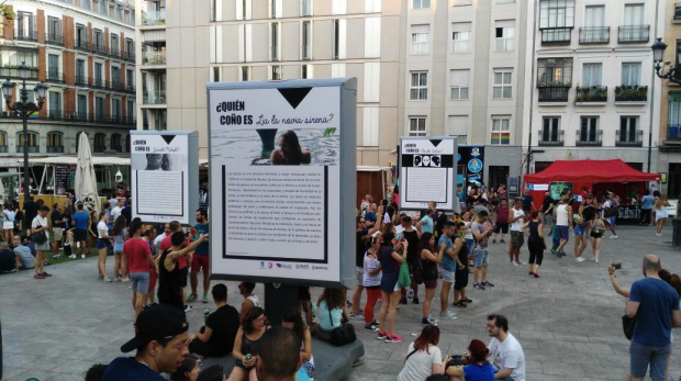 Botellón y latas en la Plaza Pedro Zerolo. (Foto: TW)