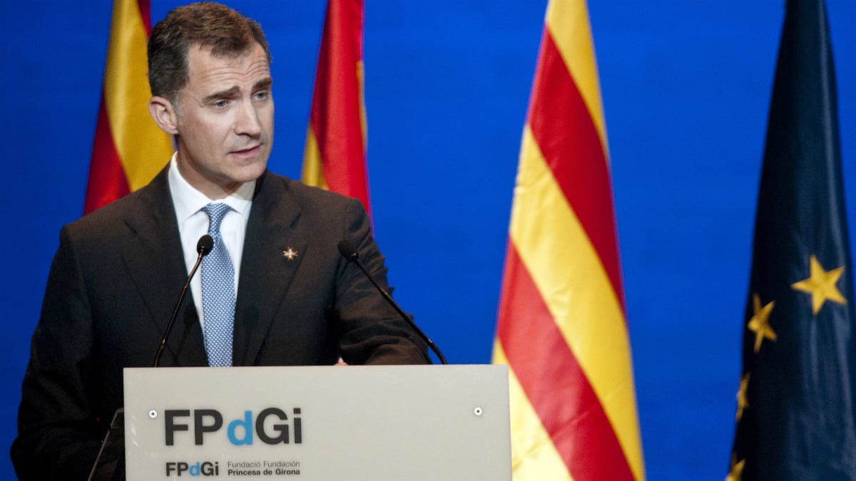 El Rey Felipe VI, en la entrega de los Premios Fundación Princesa de Girona. (EFE)