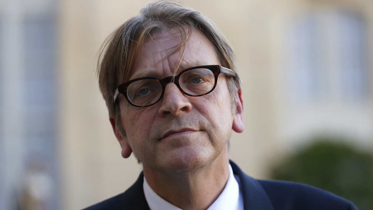 El líder de ALDE y ex primer ministro belga Guy Verhofstadt. (AFP)