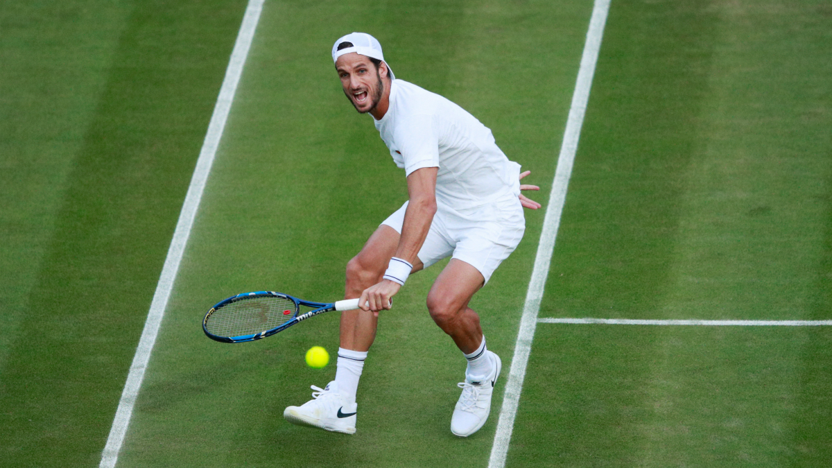Feliciano López, en un partido de Wimbledon. (Getty)