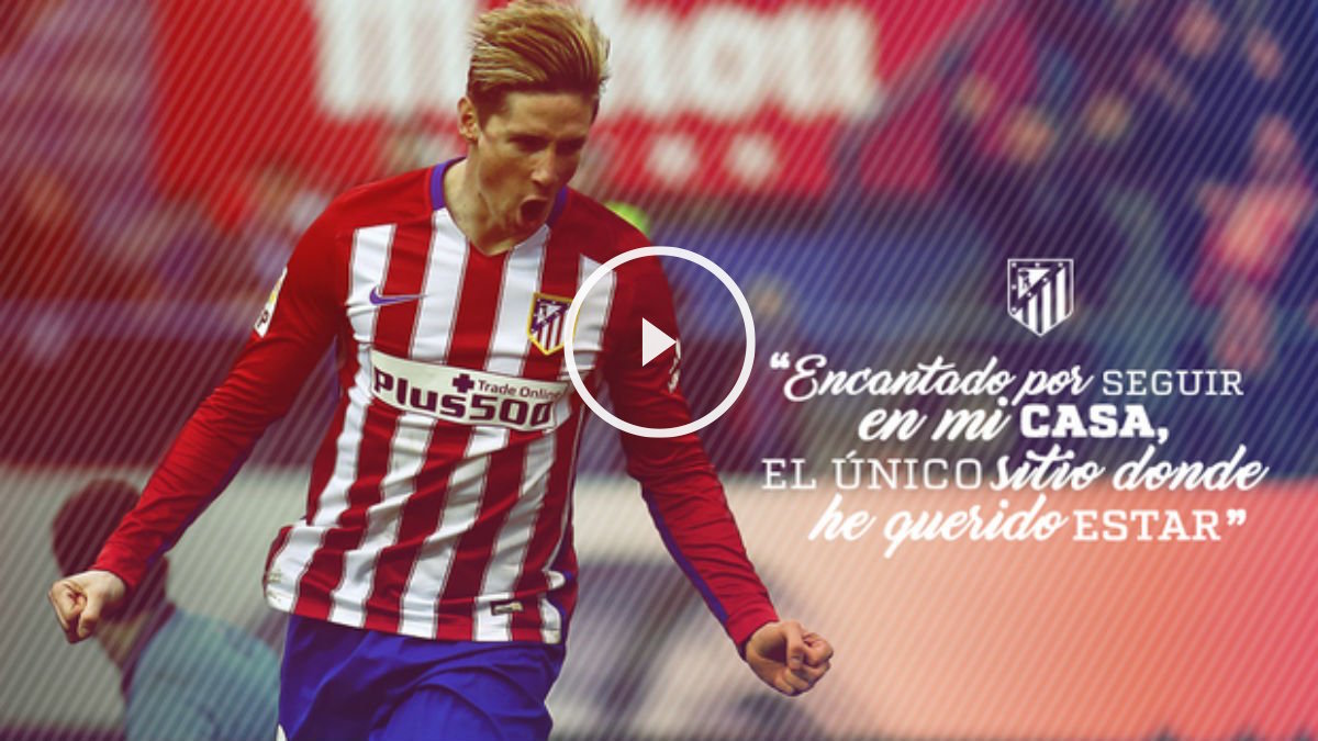 Fernando Torres renueva con el Atlético de Madrid. (Atéticodemadrid.com)