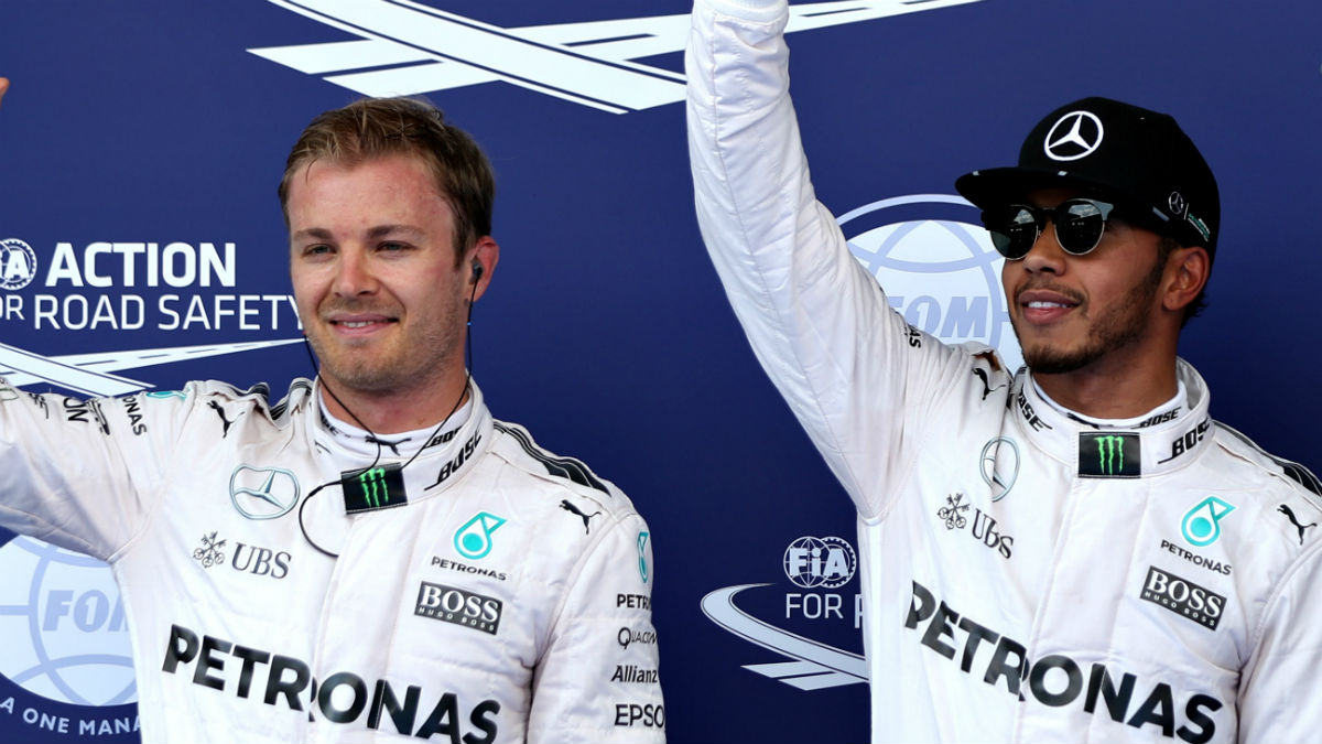 Hamilton y Rosberg se enfrentan a severas sanciones internas si vuelven a chocarse. (Getty)