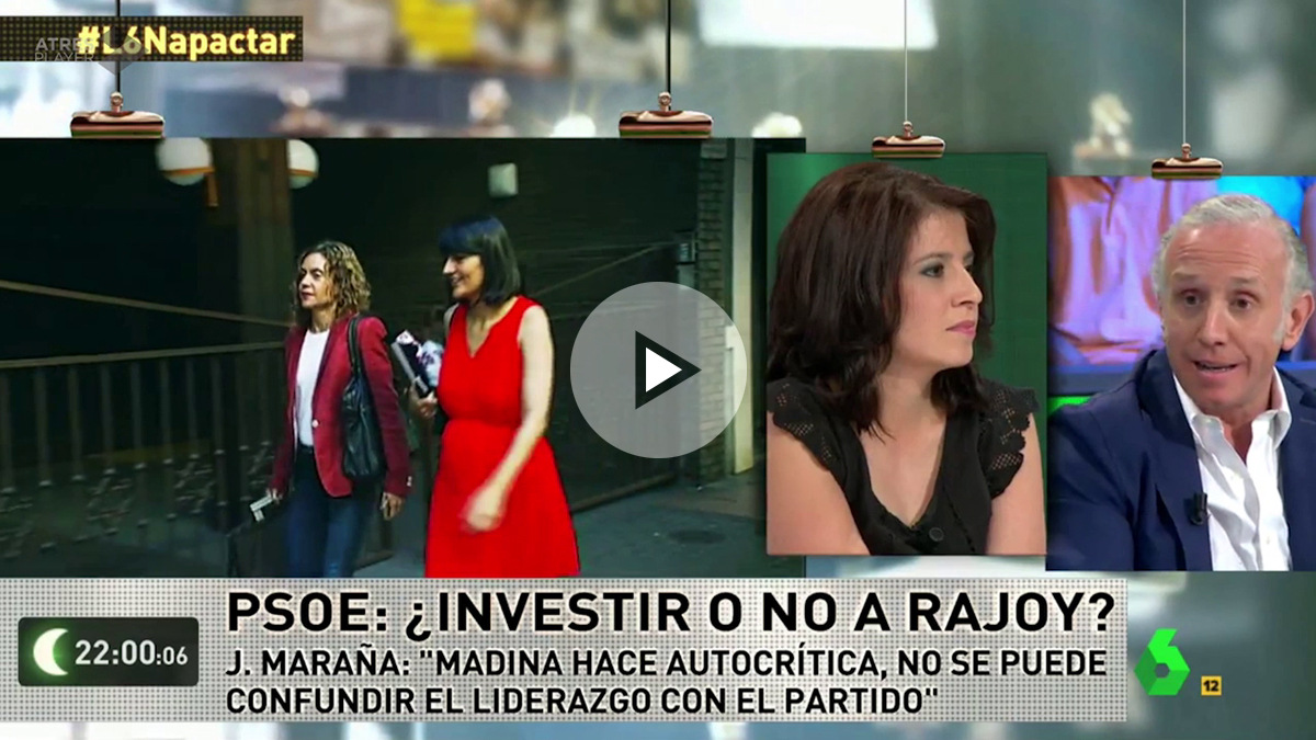 Adriana Lastra, diputada del PSOE, en su diálogo con Eduardo Inda.