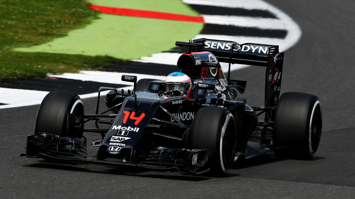 Fernando Alonso firmó una sorprendente segunda vuelta rápida durante el Gran Premio de Gran Bretaña. (Getty)