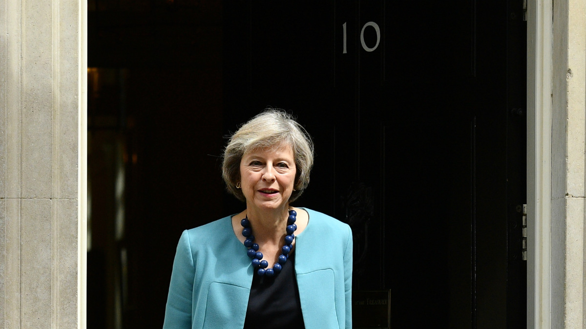 La primera ministro británica, Theresa May, ante el 10 de Downing Street (AFP).