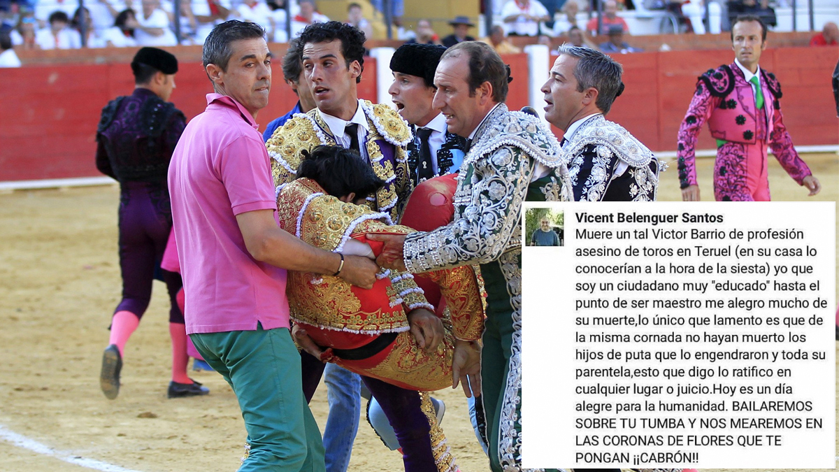 Mensaje de Vicent Belenguer sobre Víctor Barrio. (Foto: EFE)