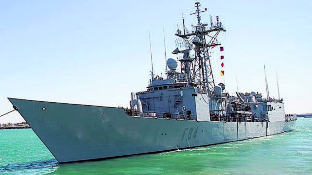 La fragata Reina Sofía, de la Armada española, integrada en la ‘operación Sophia’ de rescate de migrantes en el Mediterráneo.