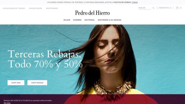 Tienda online de Pedro del Hierro.