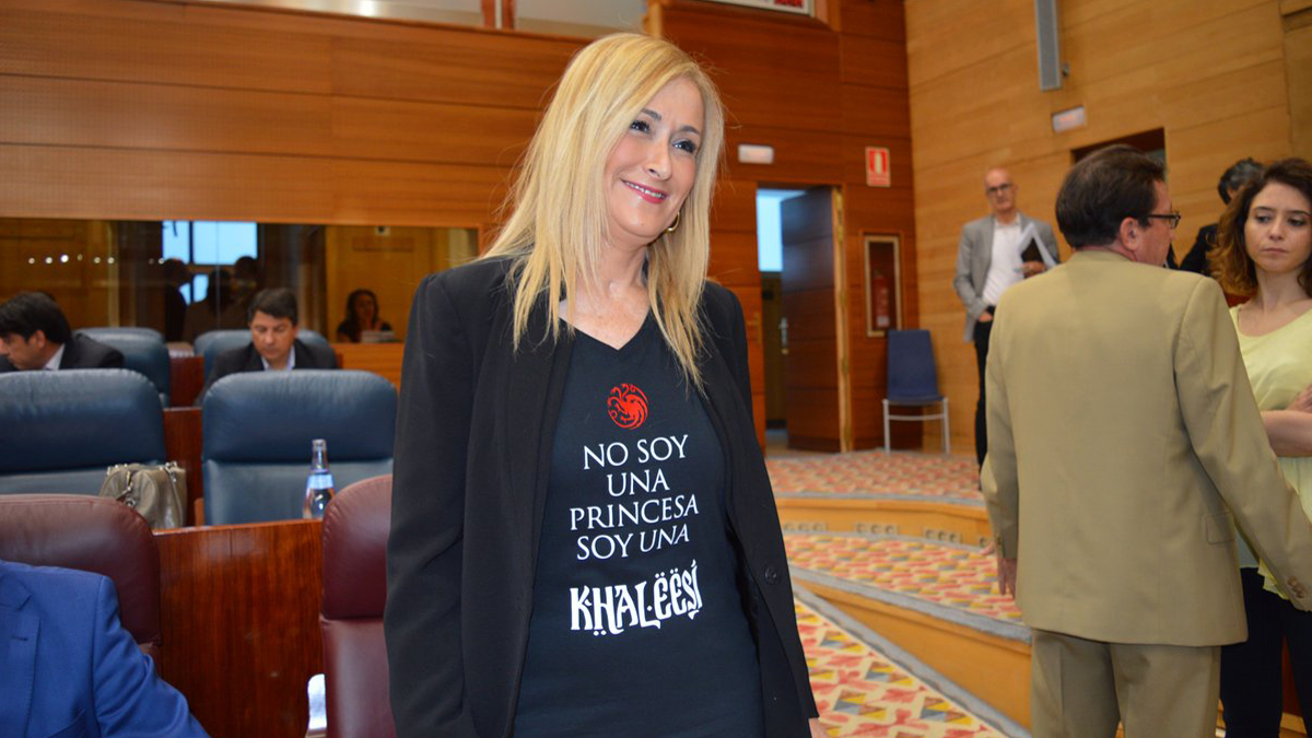 Cristina Cifuentes este jueves en la Asamblea de Madrid. (Foto: PP)