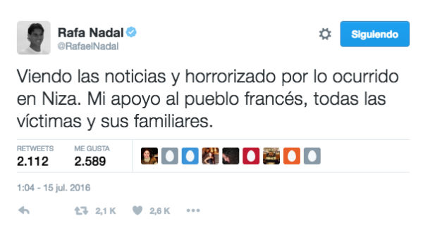 Nadal se mostró «horrorizado».