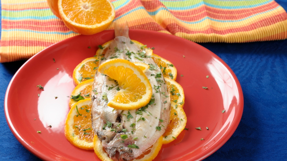 Receta de Filetes de lenguado a la crema de cítricos
