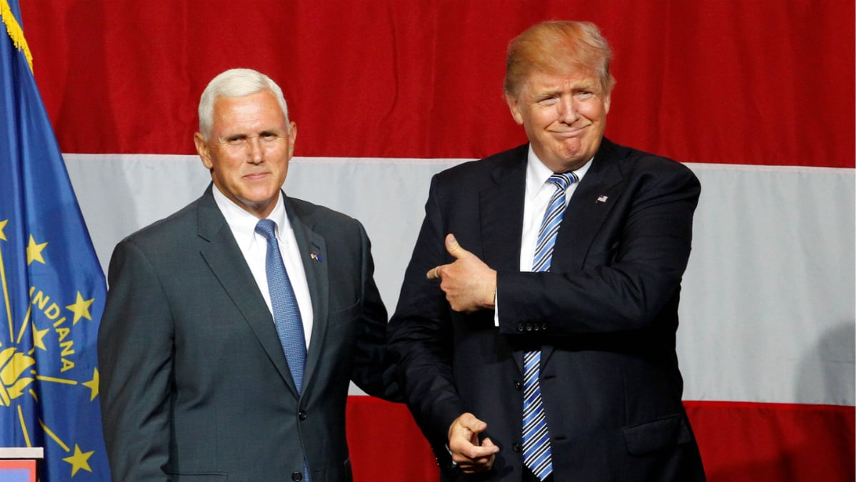 Michael Pence y Donald Trump, ‘ticket’ republicano para la Casa Blanca. (Reuters)