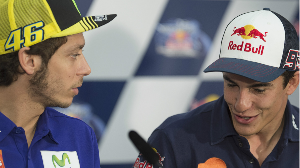 ¿Nuevo enganchón entre Rossi y Márquez? (Getty)