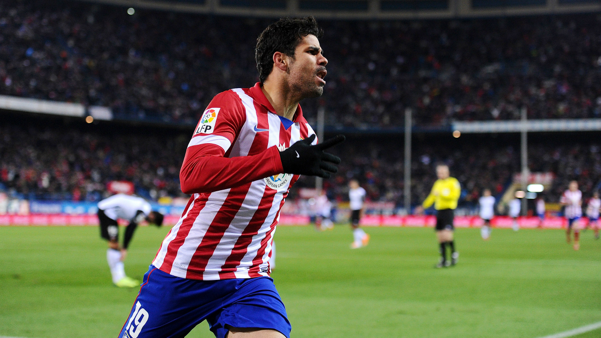 Diego Costa celebra un gol con el Atlético de Madrid. (Getty)