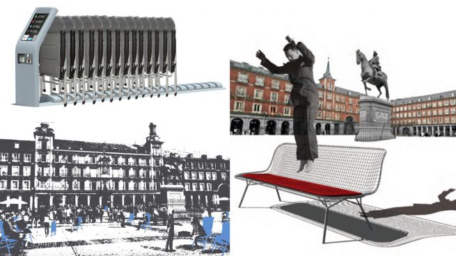 Carmena baraja cambiar los bancos de Madrid por sillas plegables de camping o ‘camas elásticas’