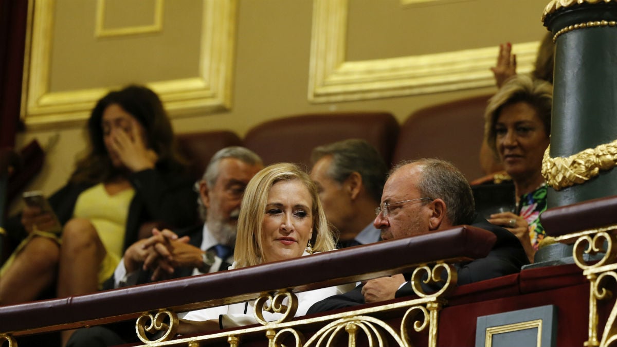 La presidenta de la Comunidad de Madrid, Cristina Cifuentes, en la constitución de las Cortes de la XII legislatura. (Foto: EFE)