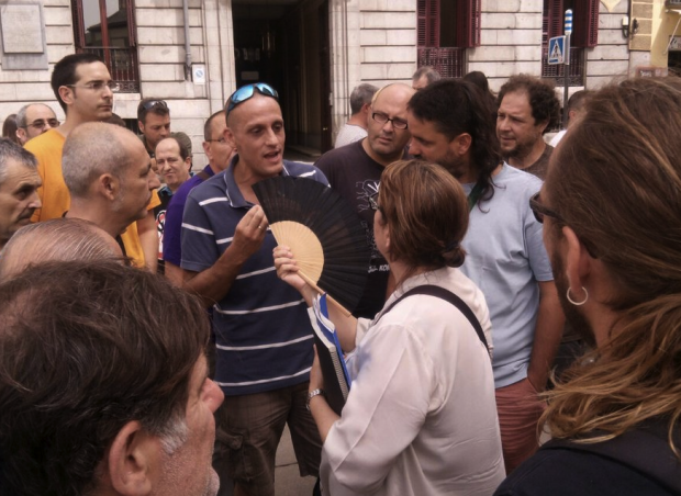 Encontronazo de Inés Sabanés de Equo con los sindicatos. (Foto: TW)