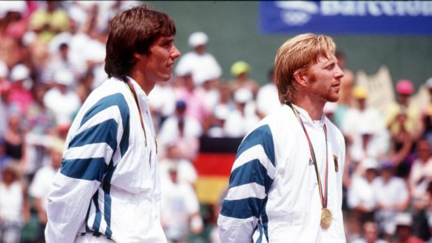  Boris Becker y Michael Stich, en Barcelona 92 (foto: GETTY/ISTOCK).