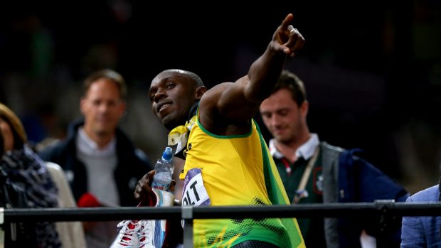Usain Bolt celebra su oro y récord olímpico en Londres 2012 (Foto: GETTY).