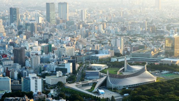 Vista aérea del estadio olímpico de Tokio 2020 (Foto: GETTY).